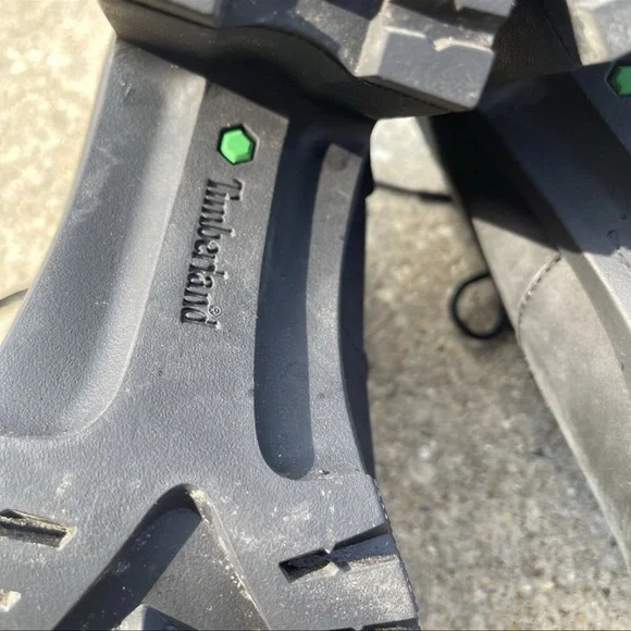 Timberland Women's Black High Heel Leather Lace Up Size 9.5 Combat Boots - Picture 7 of 9